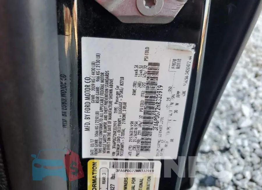 3FA6P0G72HR332919 Photo# 12