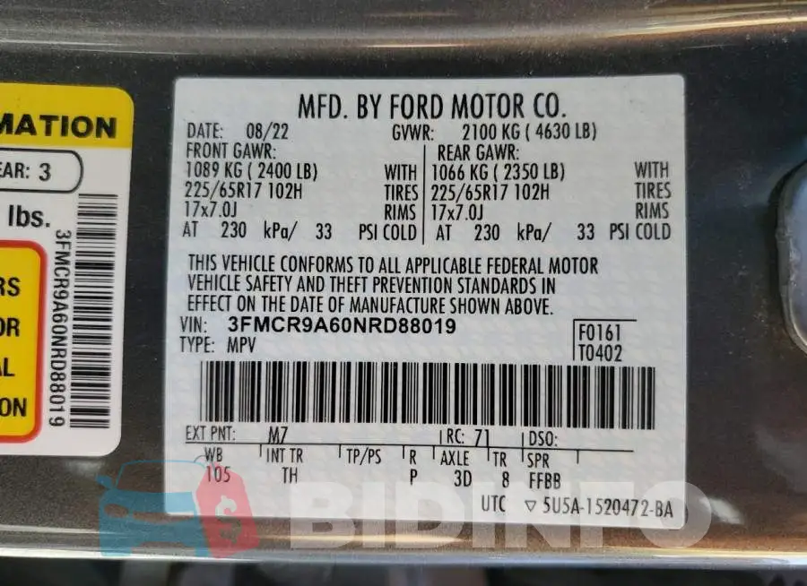 3FMCR9A60NRD88019 Photo# 13