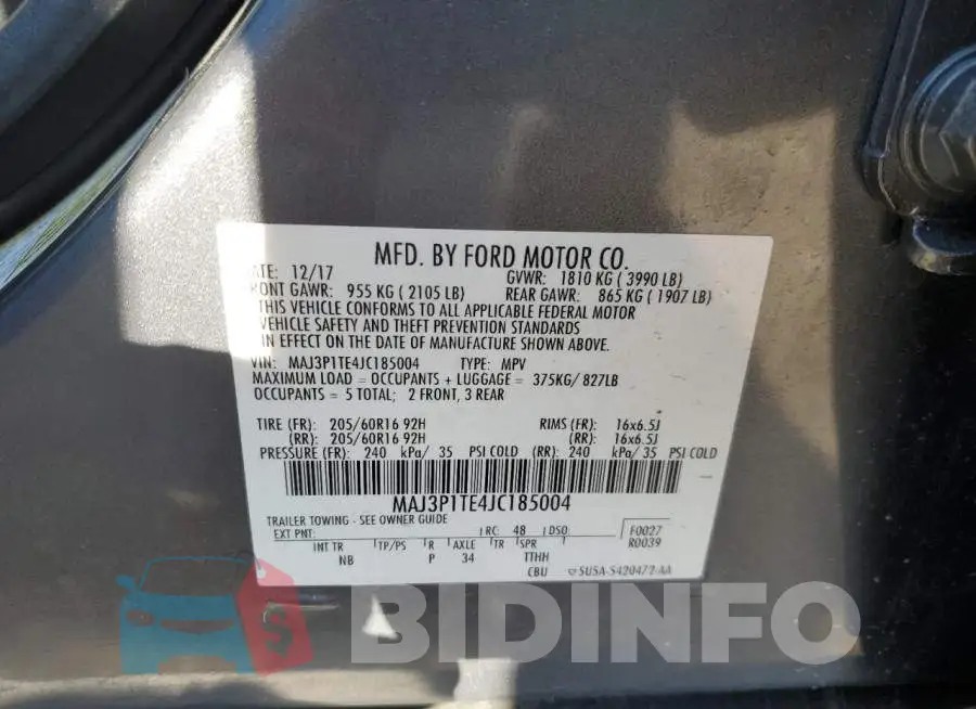 MAJ3P1TE4JC185004 Photo# 12