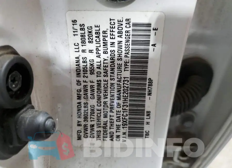19XFC1F31HE202731 Photo# 12