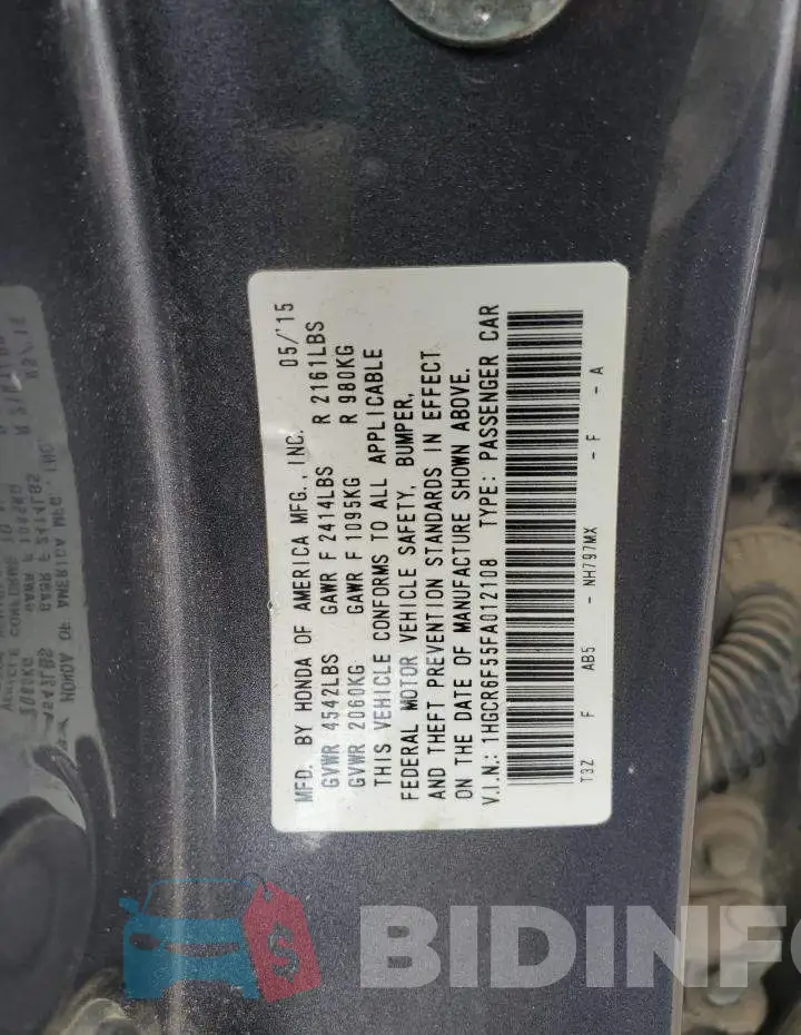 1HGCR6F55FA012108 Photo# 12