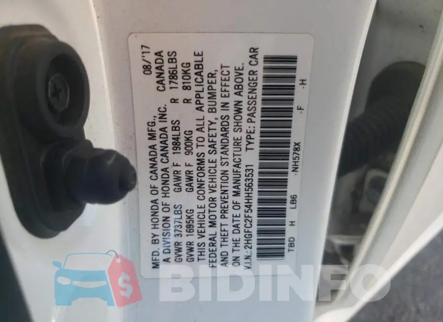 2HGFC2F54HH563531 Photo# 12
