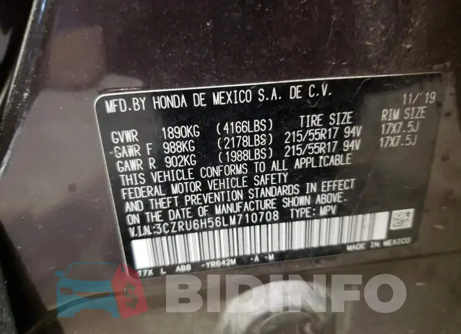 3CZRU6H56LM710708 Photo# 12