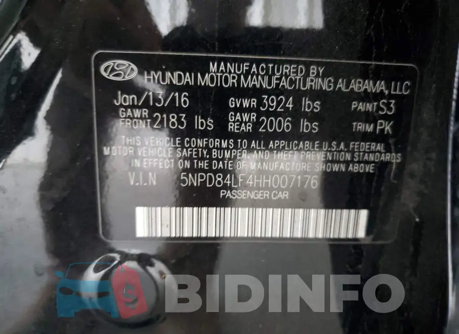 5NPD84LF4HH007176 Photo# 12