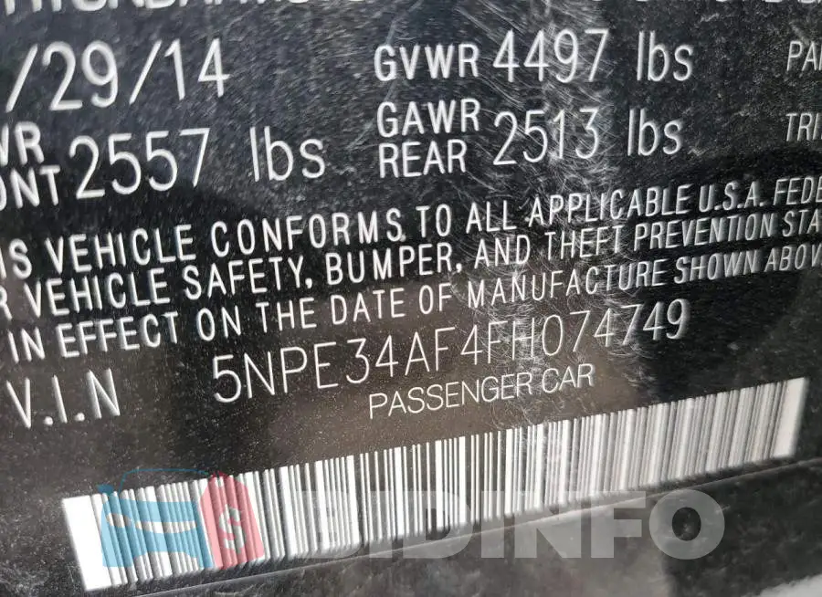 5NPE34AF4FH074749 Photo# 12