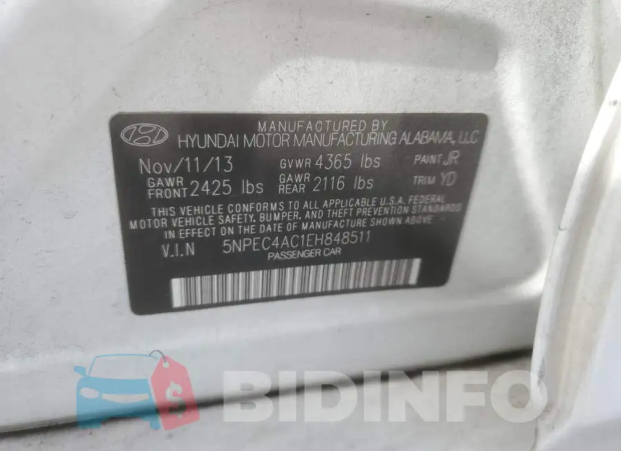 5NPEC4AC1EH848511 Photo# 12