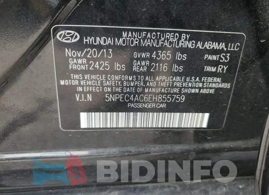 5NPEC4AC6EH855759 Photo# 12