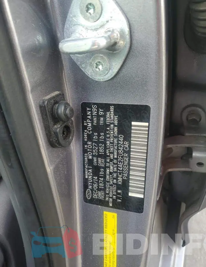 KMHCT4AE2FU842440 Photo# 13
