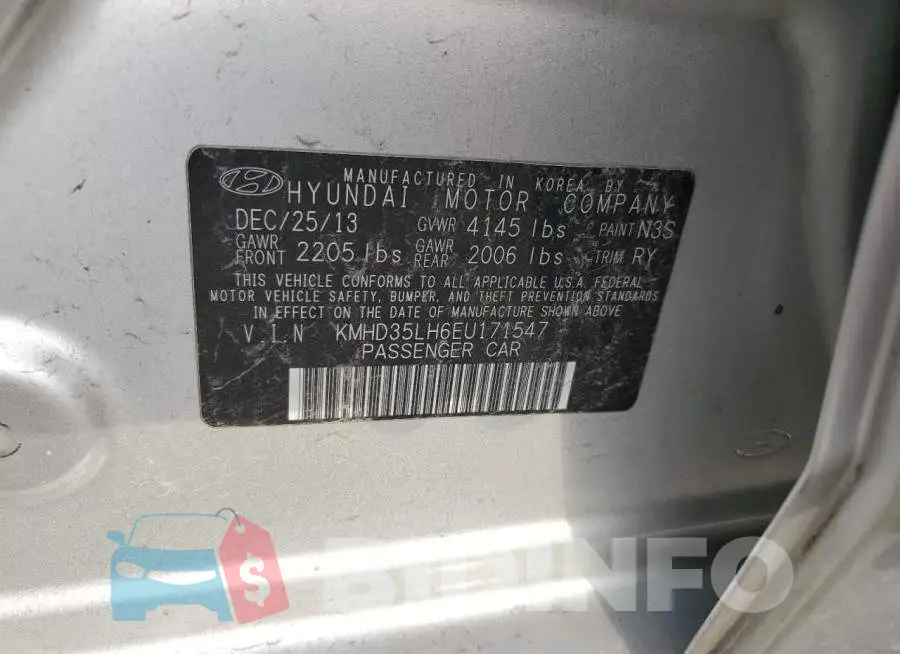 KMHD35LH6EU171547 Photo# 12