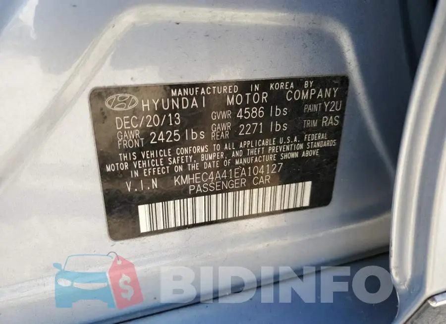 KMHEC4A41EA104127 Photo# 12