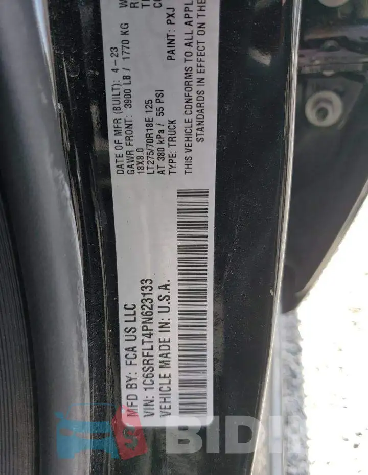 1C6SRFLT4PN623133 Photo# 12