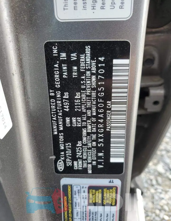 5XXGR4A60FG517014 Photo# 12