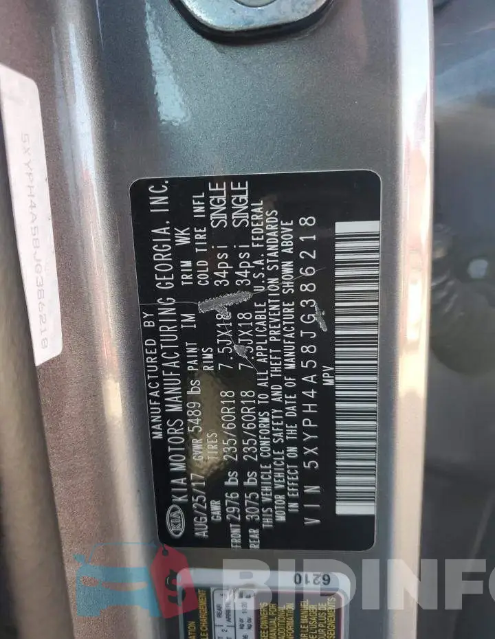 5XYPH4A58JG386218 Photo# 12