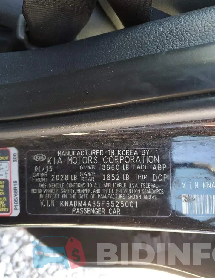 KNADM4A35F6525001 Photo# 12