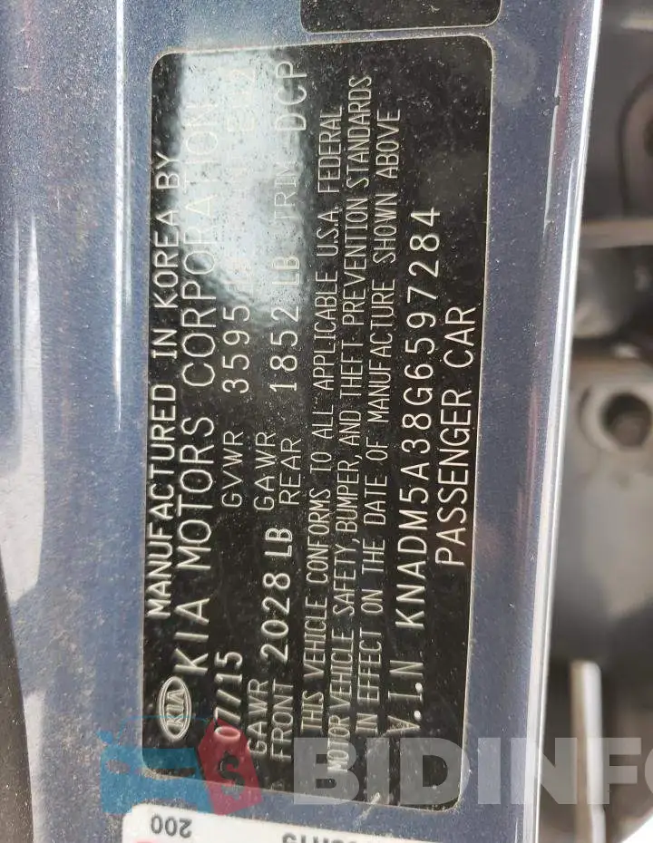 KNADM5A38G6597284 Photo# 12