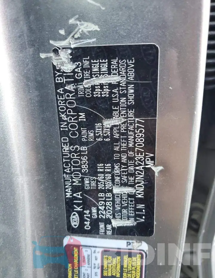 KNDJN2A23E7089577 Photo# 12