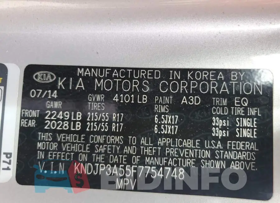 KNDJP3A55F7754748 Photo# 13