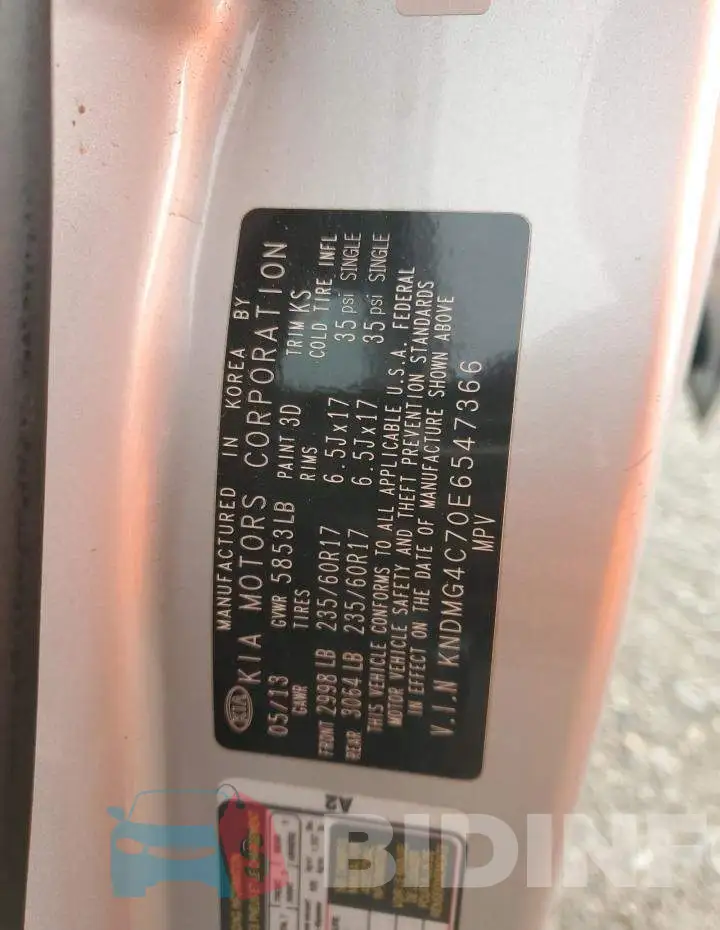 KNDMG4C70E6547366 Photo# 13