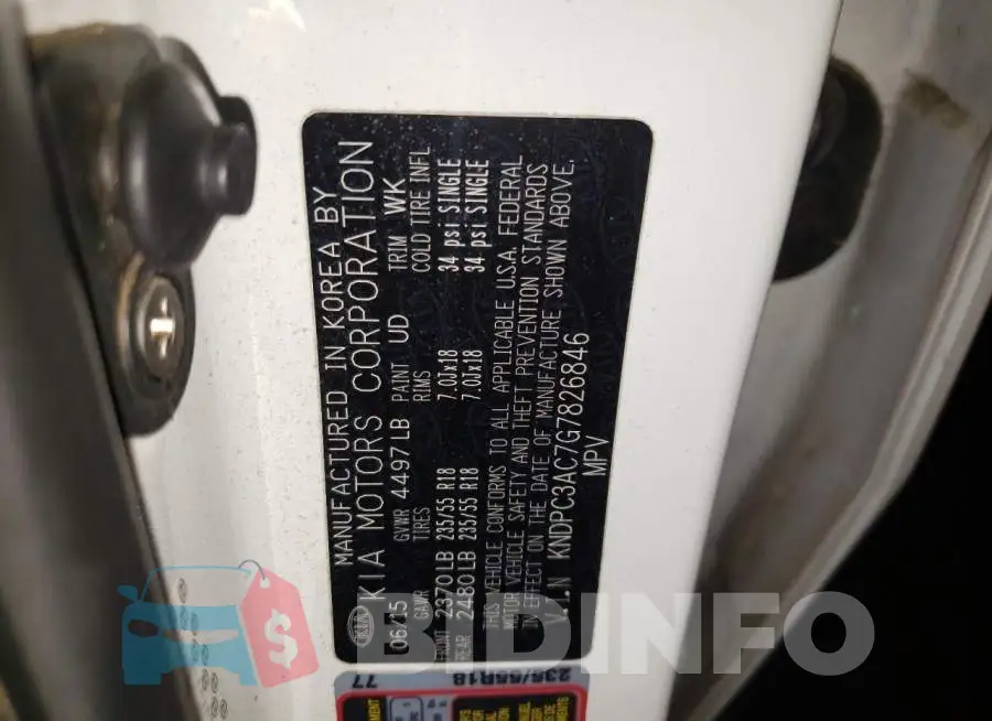 KNDPC3AC7G7826846 Photo# 12