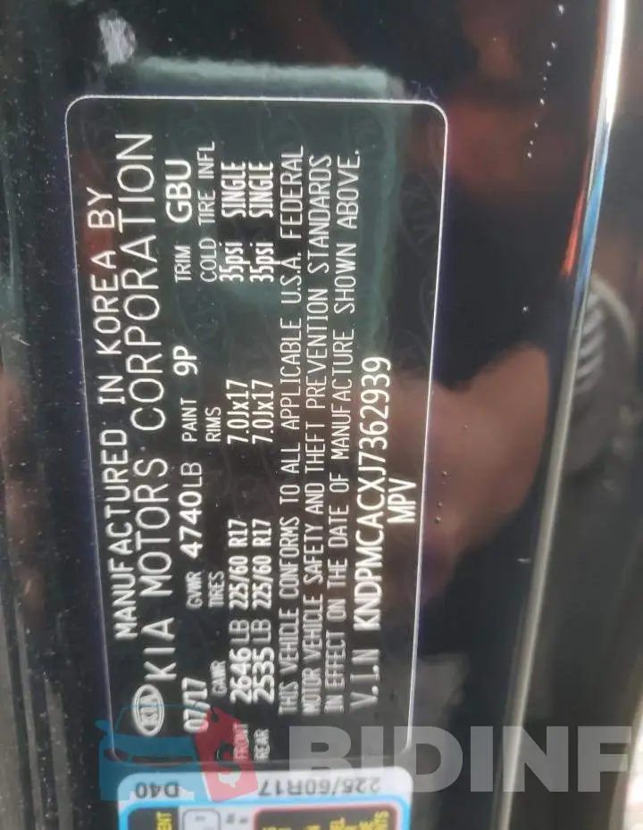 KNDPMCACXJ7362939 Photo# 13