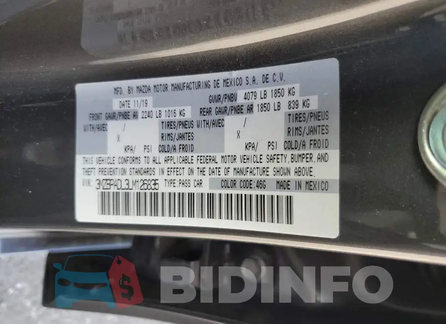 3MZBPADL3LM126835 Photo# 12