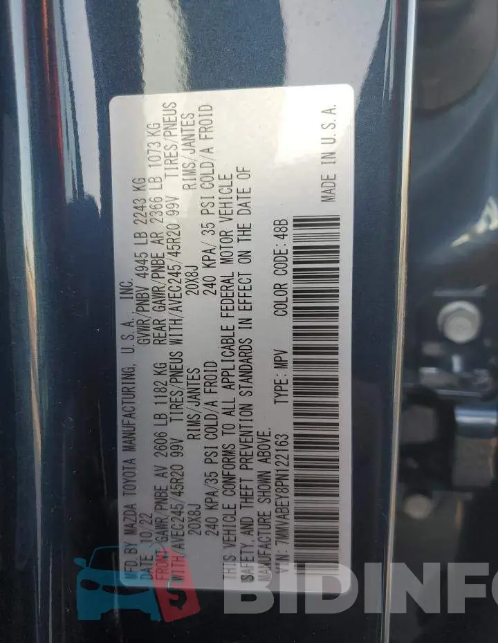 7MMVABEY8PN122163 Photo# 13