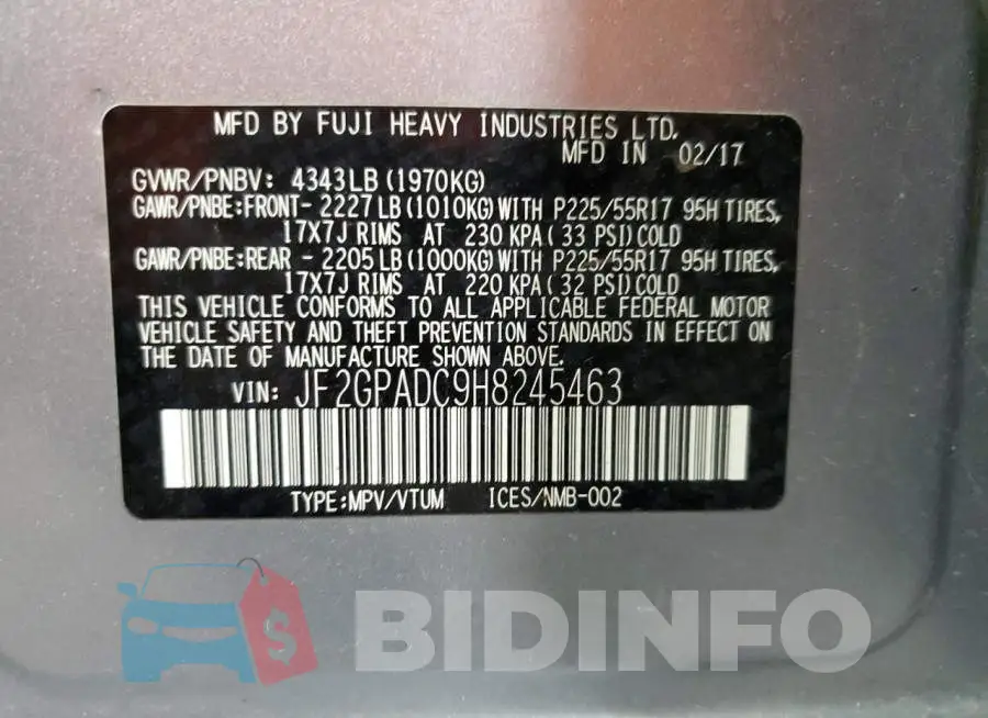 JF2GPADC9H8245463 Photo# 13