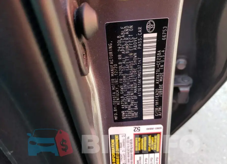 4T1G11AK1MU537147 Photo# 12