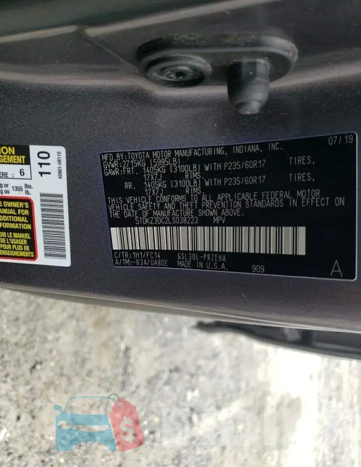 5TDKZ3DC2LS038223 Photo# 13