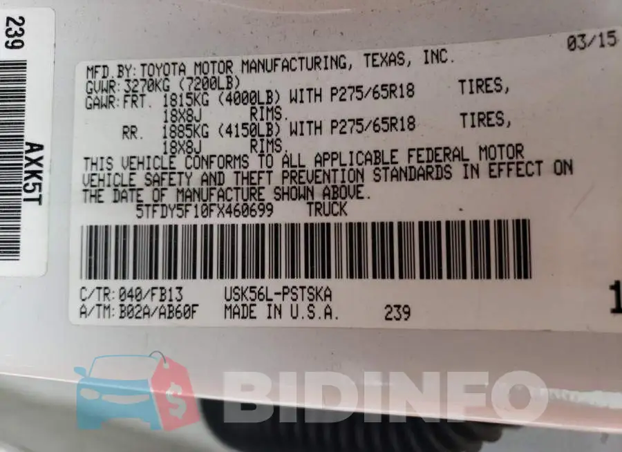 5TFDY5F10FX460699 Photo# 12
