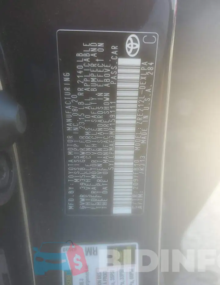 5YFEPMAE3MP159111 Photo# 12