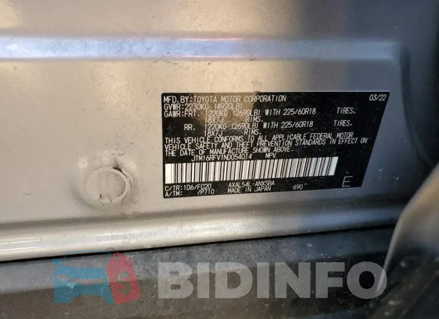 JTM16RFV1ND054014 Photo# 12
