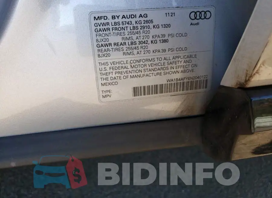 WA1B4AFY6N2040122 Photo# 12
