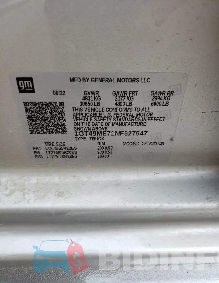 1GT49ME71NF327547 Photo# 12