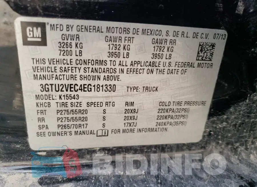 3GTU2VEC4EG181330 Photo# 12