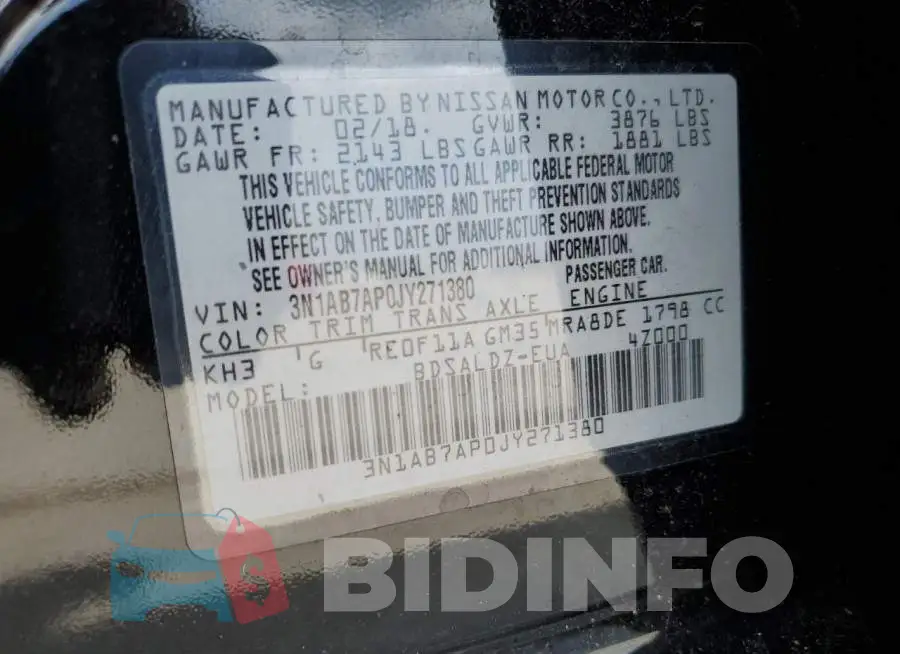 3N1AB7AP0JY271380 Photo# 13