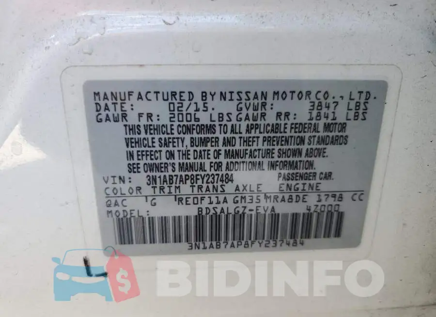 3N1AB7AP8FY237484 Photo# 12