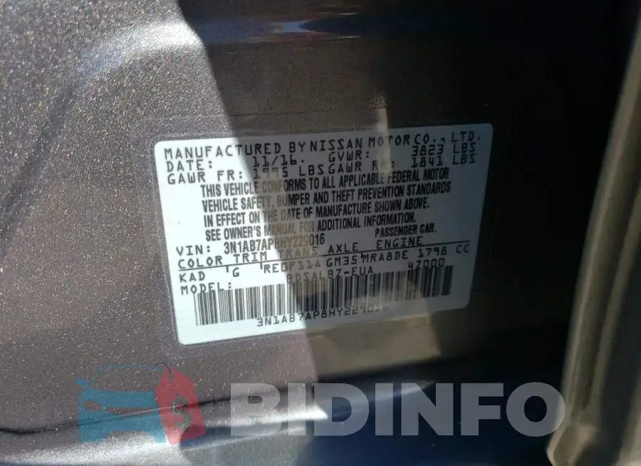 3N1AB7AP8HY229016 Photo# 12