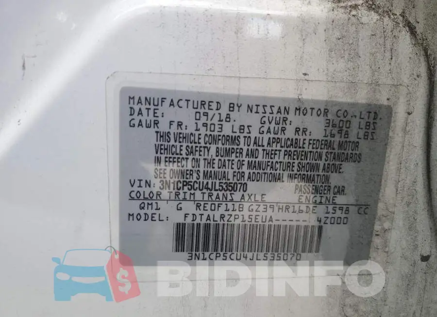 3N1CP5CU4JL535070 Photo# 13