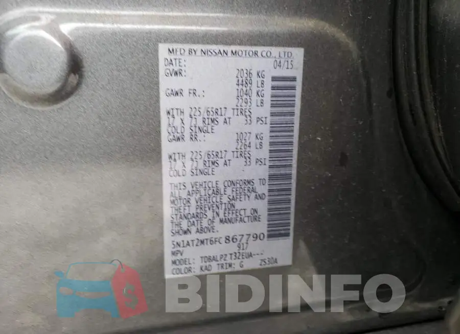 5N1AT2MT6FC867790 Photo# 13