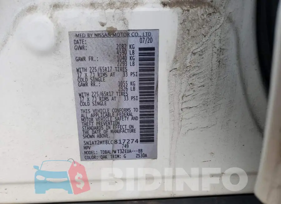5N1AT2MT8LC817274 Photo# 12