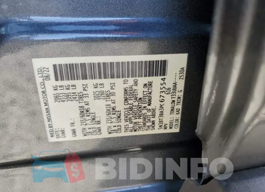 5N1BT3BA3PC673554 Photo# 14