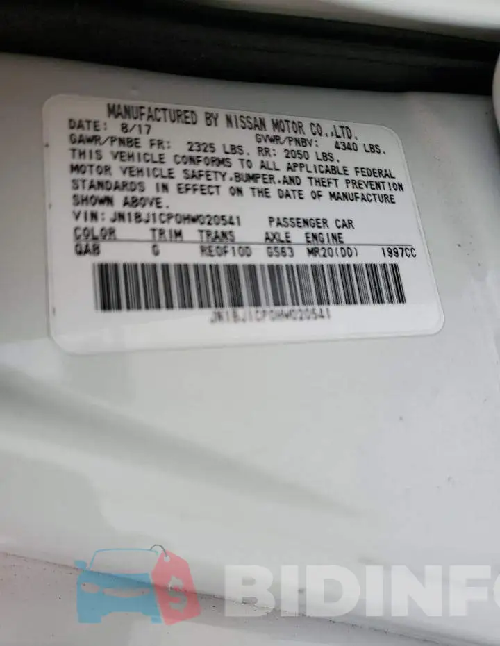 JN1BJ1CP0HW020541 Photo# 13