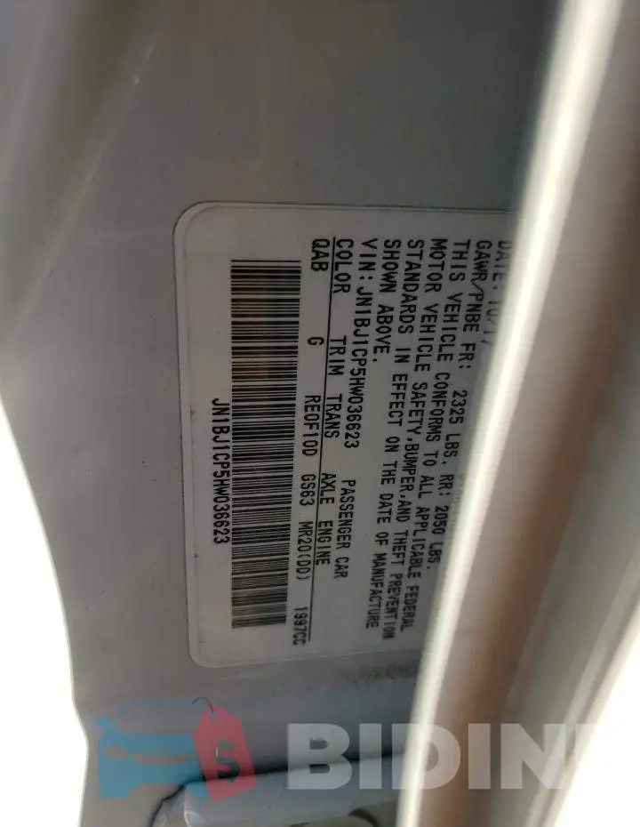 JN1BJ1CP5HW036623 Photo# 13