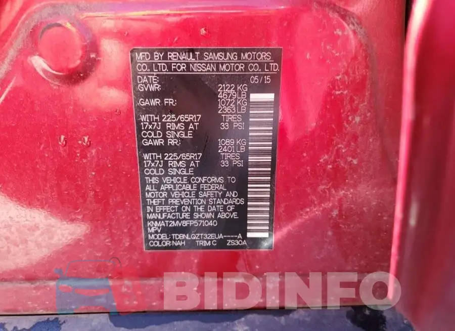 KNMAT2MV8FP571040 Photo# 13