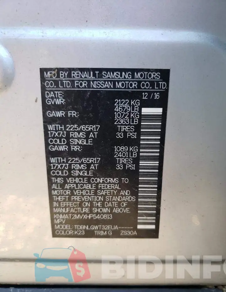 KNMAT2MVXHP540813 Photo# 10