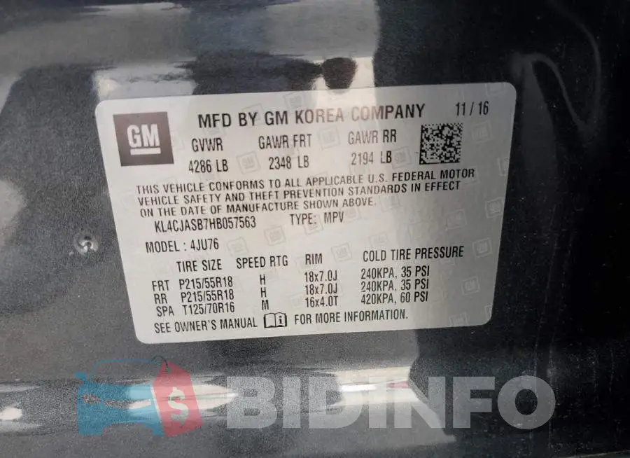 KL4CJASB7HB057563 Photo# 14