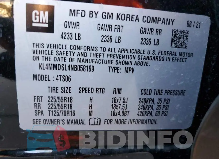 KL4MMDSL4NB058199 Photo# 12