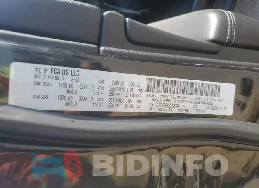 1C4RJFBG8GC345674 Photo# 14