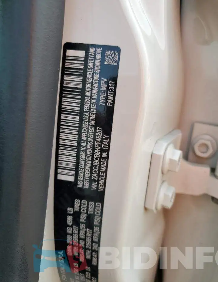ZACCJBCB9HPF46207 Photo# 13